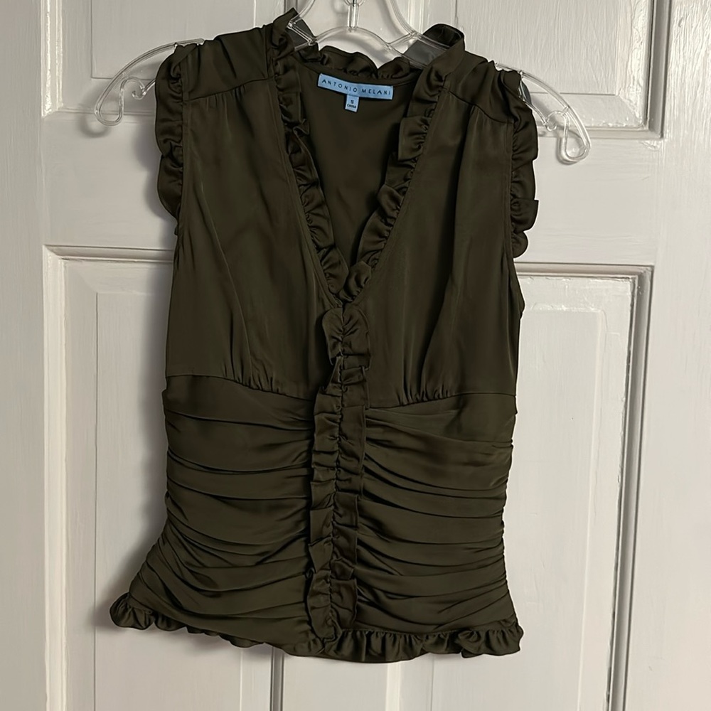 ANTONIO MELANI Ruched Blouse